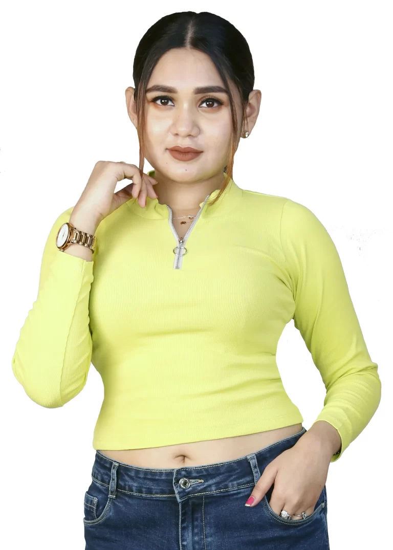 Stylish Lime Green Crop Top Trendy & Chic For Women